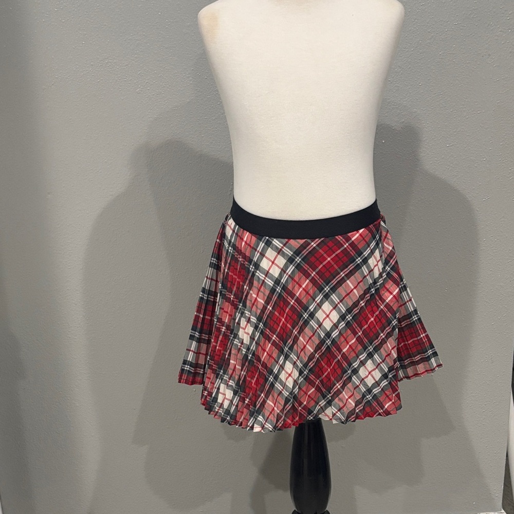 GAP Kids Red and Black Plaid Skirt